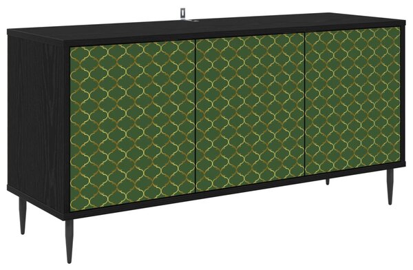 TV szekrény GELEEN 102 x 33 x 51 cm Fekete Tölgy Szerelt Fa