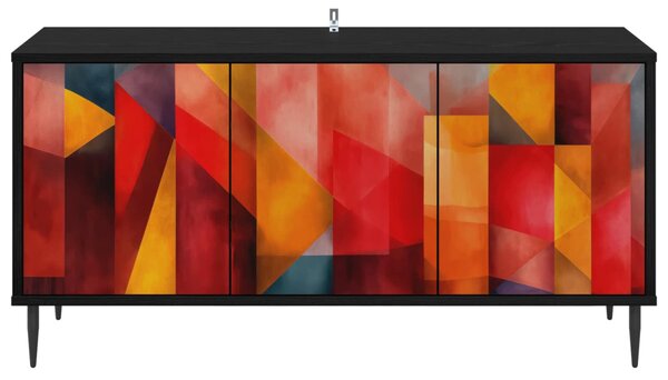TV szekrény HEESCH 102 x 33 x 51 cm Fekete Tölgy Szerelt Fa