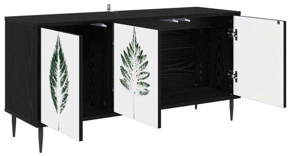 TV szekrény HANAU 102 x 33 x 51 cm Fekete Tölgy Szerelt Fa