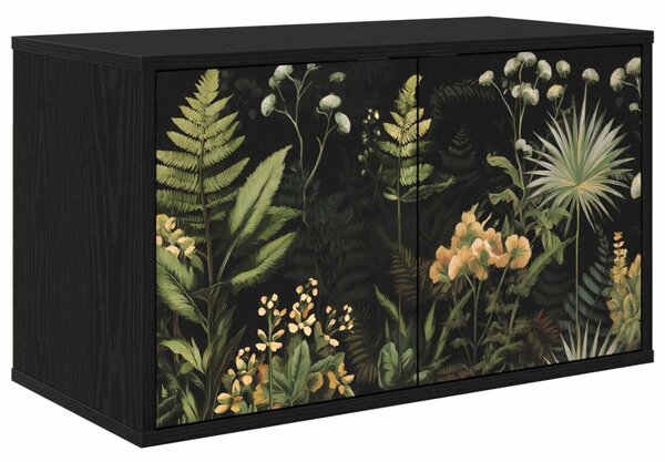 Falsítható TV Szekrény RHENEN 69 x 33 x 40 cm Fekete Tölgy
