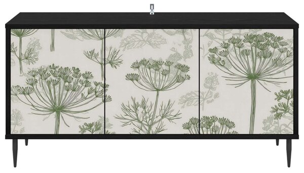 TV szekrény GOTHA 102 x 33 x 51 cm Fekete Tölgy Szerelt Fa