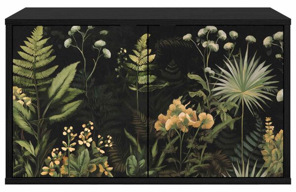 Falsítható TV Szekrény RHENEN 69 x 33 x 40 cm Fekete Tölgy