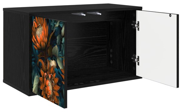 Falsítható TV Szekrény LOCHEM 69 x 33 x 40 cm Fekete Tölgy