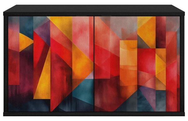 Falsítható TV Szekrény HEESCH 69 x 33 x 40 cm Fekete Tölgy