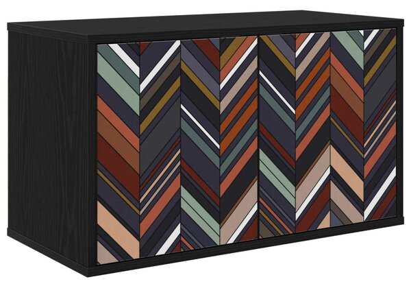 Falsítható TV Szekrény OMMEN 69 x 33 x 40 cm Fekete Tölgy