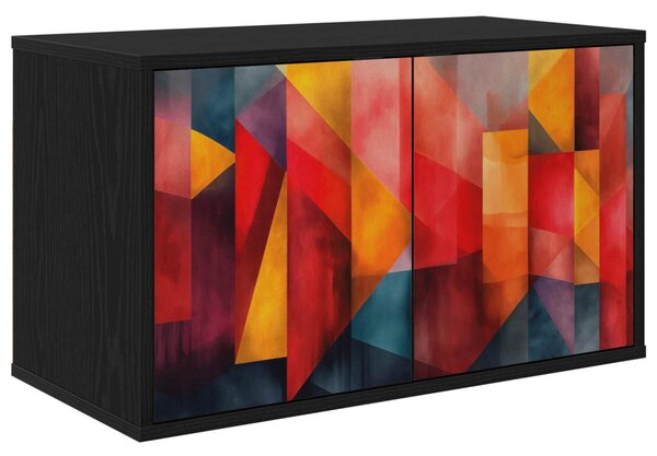 Falsítható TV Szekrény HEESCH 69 x 33 x 40 cm Fekete Tölgy
