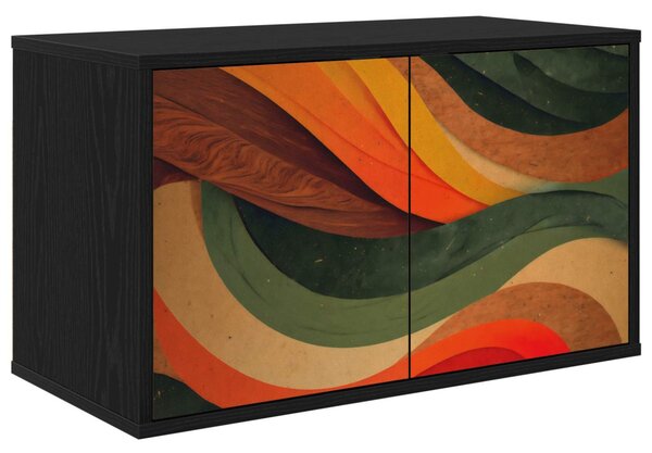 Falsítható TV Szekrény BONN 69 x 33 x 40 cm Fekete Tölgy