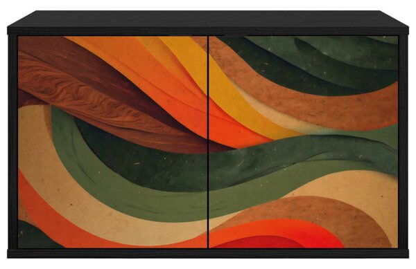Falsítható TV Szekrény BONN 69 x 33 x 40 cm Fekete Tölgy