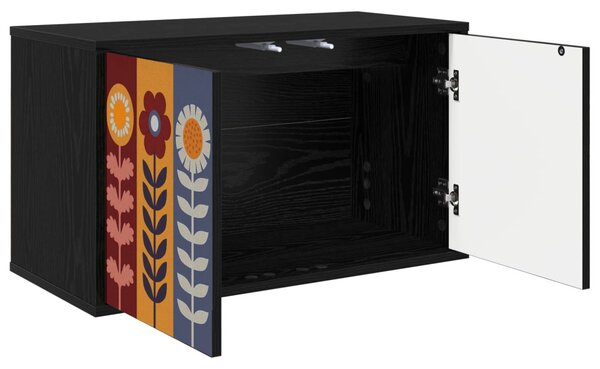 Falsítható TV Szekrény ESSEN 69 x 33 x 40 cm Fekete Tölgy