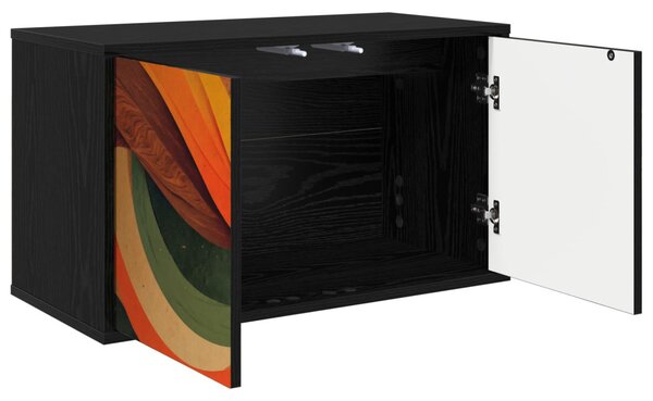 Falsítható TV Szekrény BONN 69 x 33 x 40 cm Fekete Tölgy