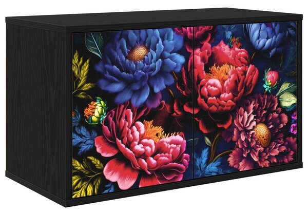 Falsítható TV Szekrény KIEL 69 x 33 x 40 cm Fekete Tölgy
