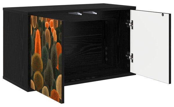 Falsítható TV Szekrény ZAANDAM 69 x 33 x 40 cm Fekete Tölgy