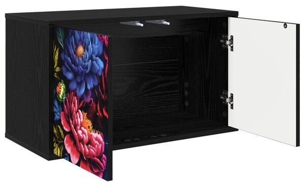 Falsítható TV Szekrény KIEL 69 x 33 x 40 cm Fekete Tölgy