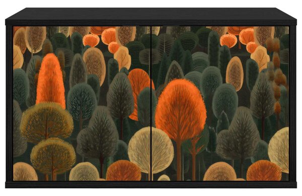 Falsítható TV Szekrény ZAANDAM 69 x 33 x 40 cm Fekete Tölgy