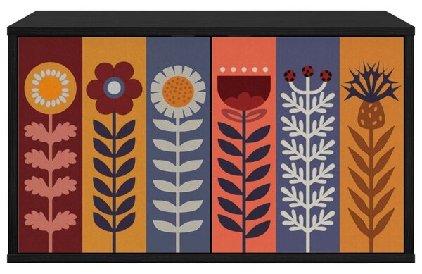 Falsítható TV Szekrény ESSEN 69 x 33 x 40 cm Fekete Tölgy