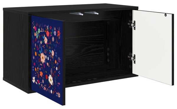 Falsítható TV Szekrény MAINZ 69 x 33 x 40 cm Fekete Tölgy