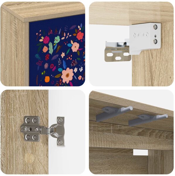 Falsítható TV Szekrény MAINZ 102 x 33 x 40 cm Sonoma Tölgy
