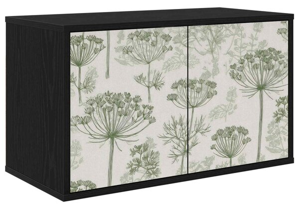 Falsítható TV Szekrény GOTHA 69 x 33 x 40 cm Fekete Tölgy
