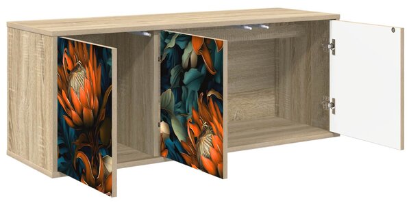Falsítható TV Szekrény LOCHEM 102 x 33 x 40 cm Sonoma Tölgy