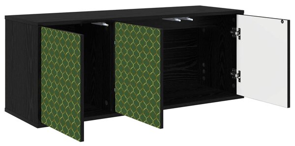 Falsítható TV Szekrény GELEEN 102 x 33 x 40 cm Fekete Tölgy