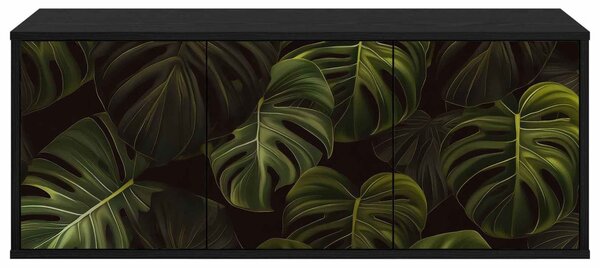 Falsítható TV Szekrény ELBURG 102 x 33 x 40 cm Fekete Tölgy