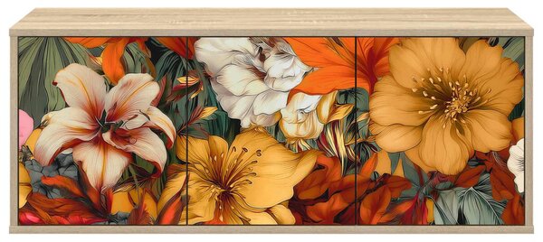 Falsítható TV Szekrény GENNEP 102 x 33 x 40 cm Sonoma Tölgy