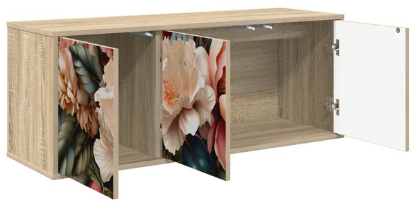 Falsítható TV Szekrény BORNE 102 x 33 x 40 cm Sonoma Tölgy