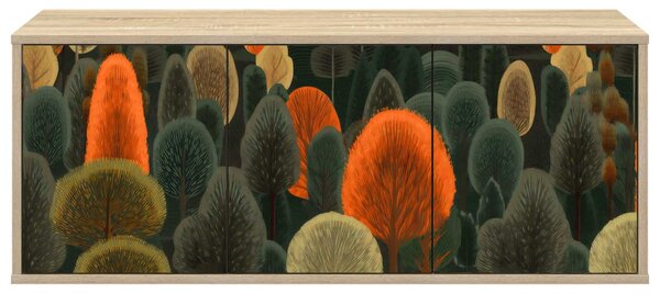 Falsítható TV Szekrény ZAANDAM 102 x 33 x 40 cm Sonoma Tölgy