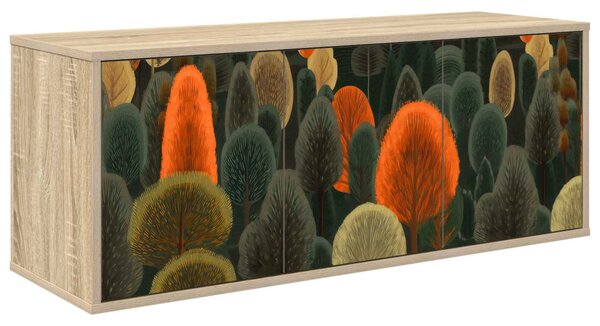 Falsítható TV Szekrény ZAANDAM 102 x 33 x 40 cm Sonoma Tölgy