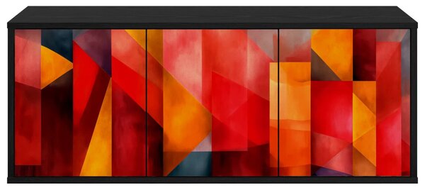 Falsítható TV Szekrény HEESCH 102 x 33 x 40 cm Fekete Tölgy