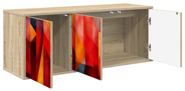 Falsítható TV Szekrény HEESCH 102 x 33 x 40 cm Sonoma Tölgy