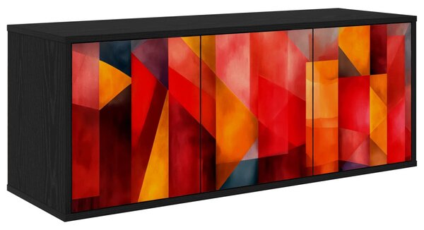 Falsítható TV Szekrény HEESCH 102 x 33 x 40 cm Fekete Tölgy