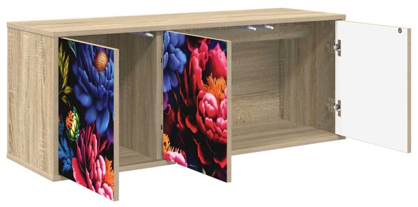 Falsítható TV Szekrény KIEL 102 x 33 x 40 cm Sonoma Tölgy