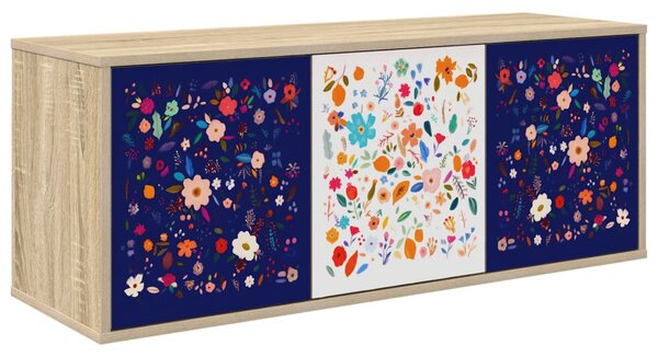 Falsítható TV Szekrény MAINZ 102 x 33 x 40 cm Sonoma Tölgy