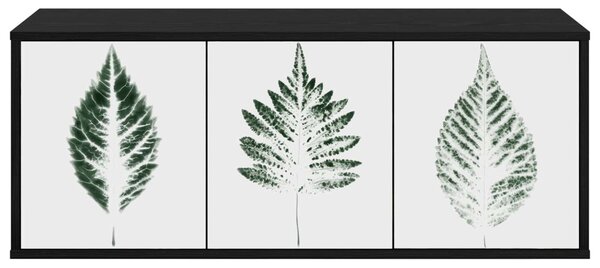 Falsítható TV Szekrény HANAU 102 x 33 x 40 cm Fekete Tölgy