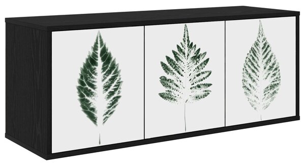 Falsítható TV Szekrény HANAU 102 x 33 x 40 cm Fekete Tölgy