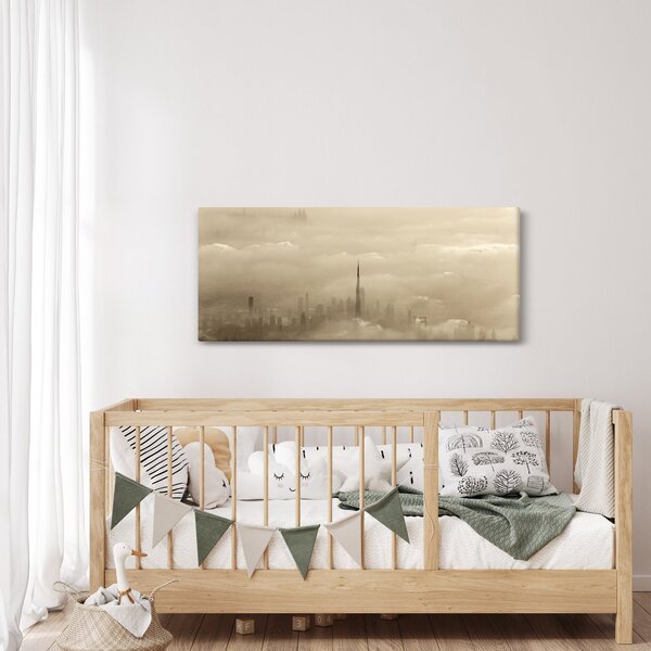 Egy város képe a felhőkben (120x50 cm)