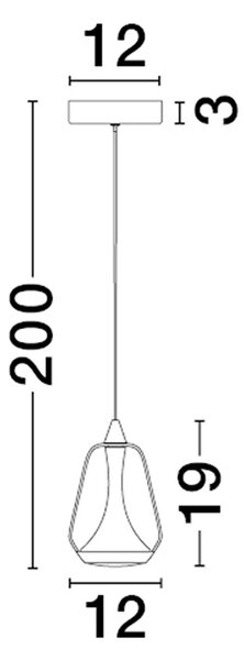 Alish LED egyágú függesztett lámpa