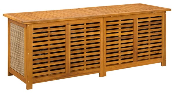 Kerti Tároló Doboz 185 L Tömör Akácfa 150 x 50 x 56 cm Bézs