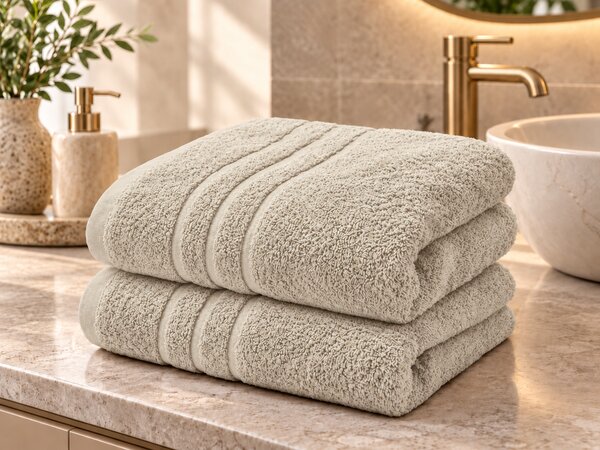 COMFORT krém 2db fürdőlepedő 70x140 cm, 100% pamut