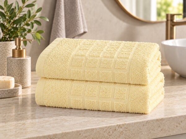 SOFT krém 2db fürdőlepedő 70x140 cm, 100% pamut