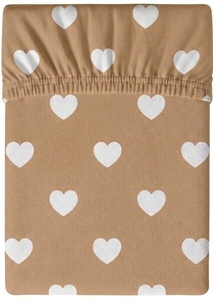 Mikroszálas lepedő CARAMHEART barna 90x200 cm