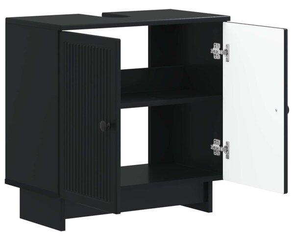 Fürdőszobai mosdószekrény EDE Fekete 59,5 x 31,5 x 59 cm