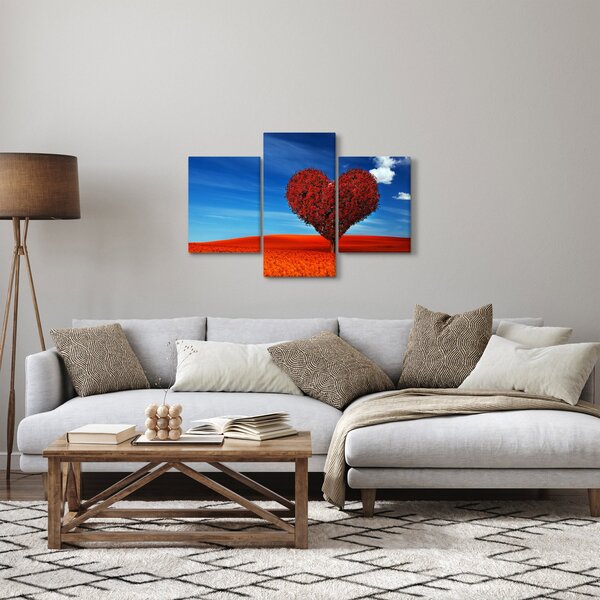 Kép - szív, fából (90x60 cm)