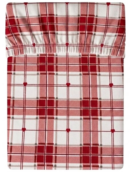 Mikroszálas lepedő TARTAN HEART színes 90x200 cm