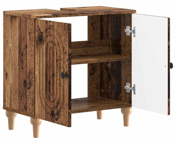 Fürdőszobai mosdószekrény ALKMAAR Antik Fa 59,5 x 31,5 x 59 cm
