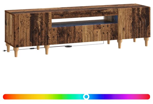 LED TV szekrény Antik Fa Szerelt Fa
