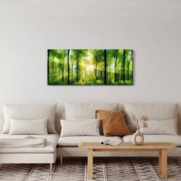 Kép - Hajnal az erdőben (120x50 cm)