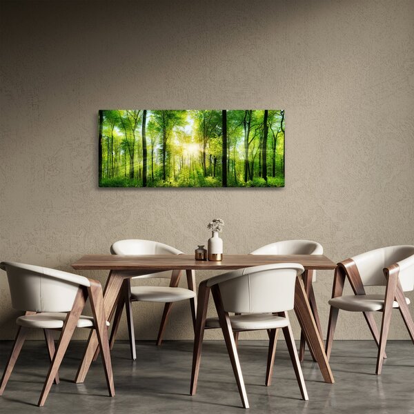 Kép - Hajnal az erdőben (120x50 cm)