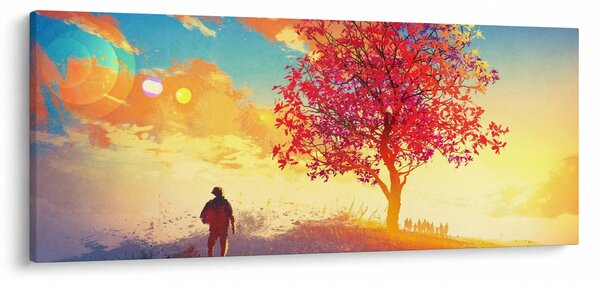 Egy fa képe a dombon (120x50 cm)